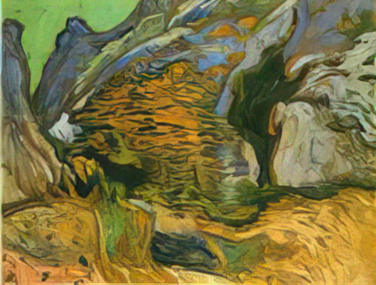 van gogh the gully peiroulets 1889 Art A4 Photo Print