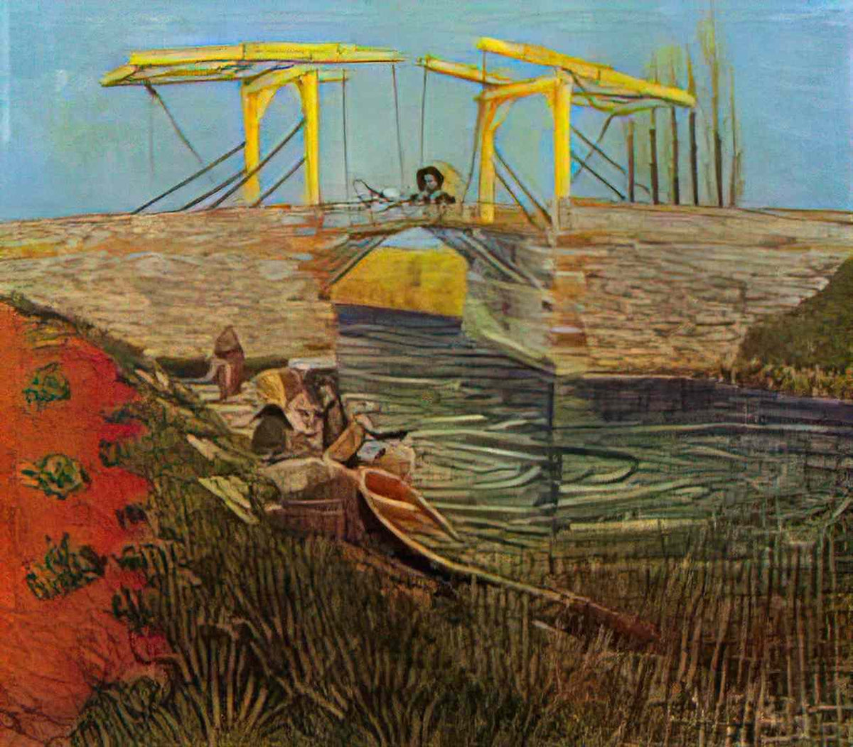 van gogh the langlois bridge at arles 1888 1 Art A4 Photo Print