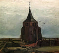 van gogh the old tower 1884 Art A4 Photo Print