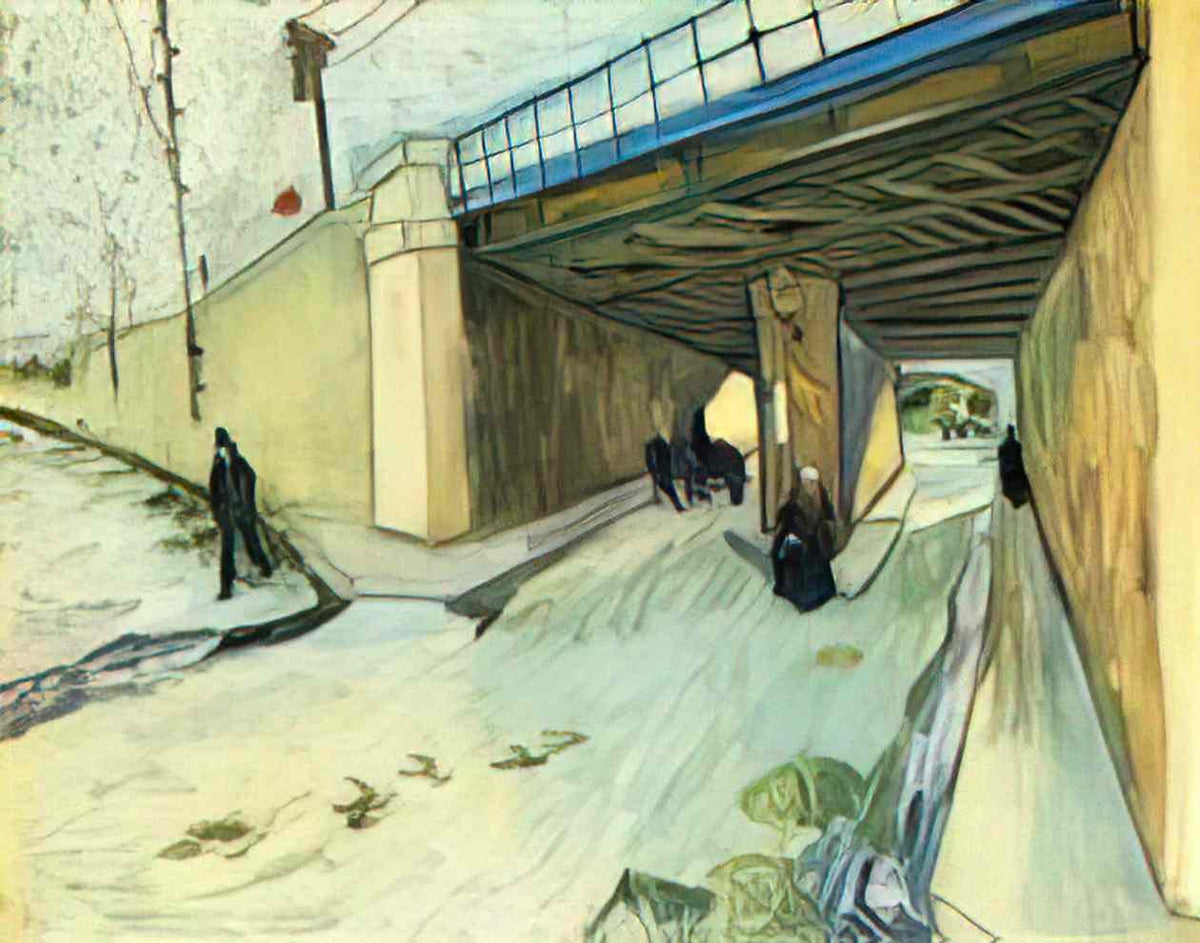 van gogh the railway bridge over avenue montmajour 1888 Art A4 Photo Print