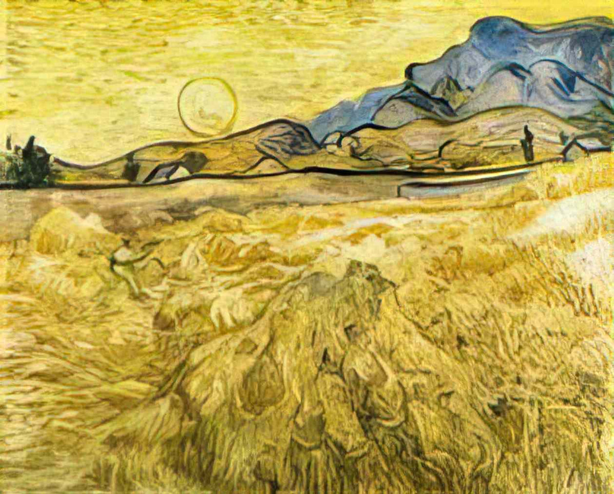 van gogh the reaper 1889 Art A4 Photo Print