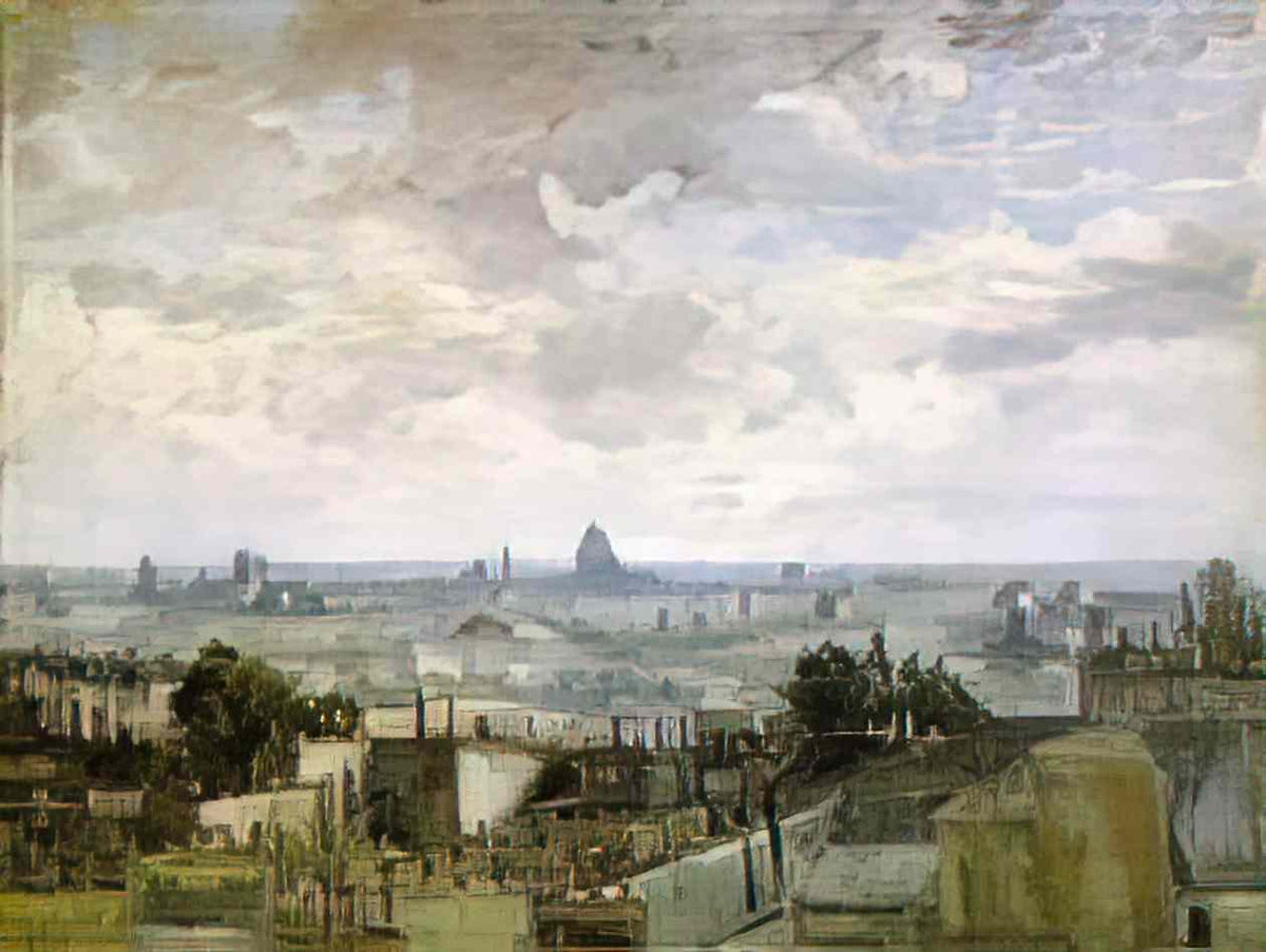 van gogh the roofs of paris 1886 Art A4 Photo Print