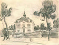 van gogh the town hall at auvers 1890 Art A4 Photo Print
