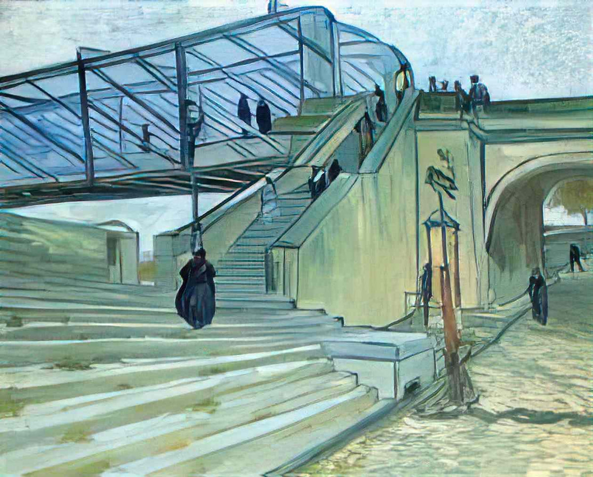 van gogh the trinquetaille bridge 1888 Art A4 Photo Print