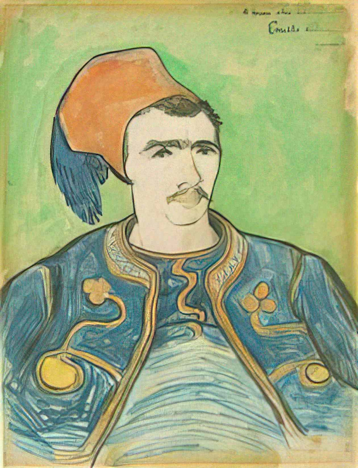van gogh the zouave half length 1888 Art A4 Photo Print