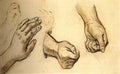 van gogh three hands 2 Art A4 Photo Print