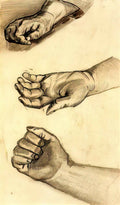 van gogh three hands 3 Art A4 Photo Print