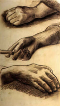 van gogh three hands Art A4 Photo Print