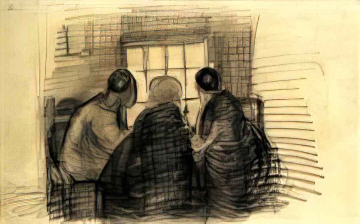 van gogh three people sharing a meal 1885 Art A4 Photo Print