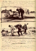 van gogh three persons returning from the potato field 1883 Art A4 Photo Print
