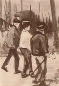 van gogh three woodcutters walking 1884 Art A4 Photo Print