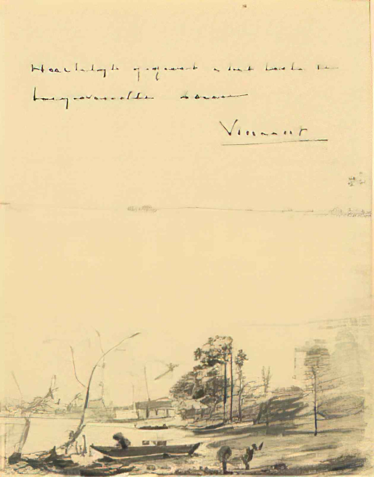 van gogh town d avray l etang au batelier 1875 Art A4 Photo Print