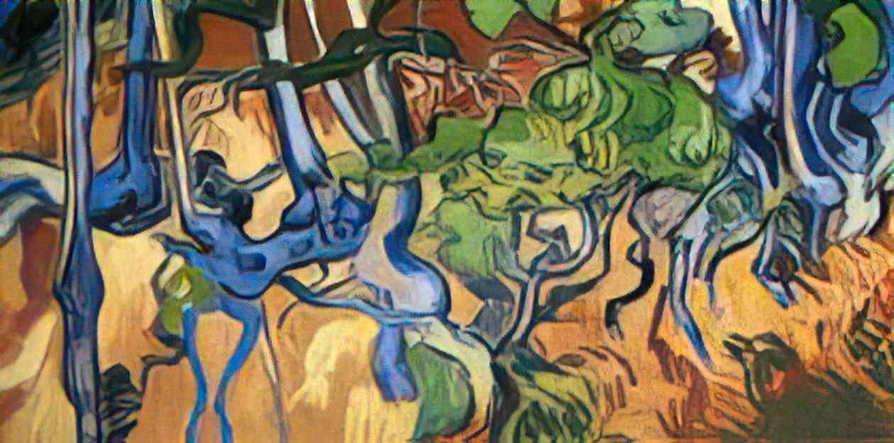 van gogh tree roots 1890 Art A4 Photo Print