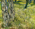 van gogh tree trunks in the grass 1890 Art A4 Photo Print