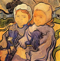 van gogh two children 1890 Art A4 Photo Print
