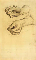 van gogh two hands 2 Art A4 Photo Print