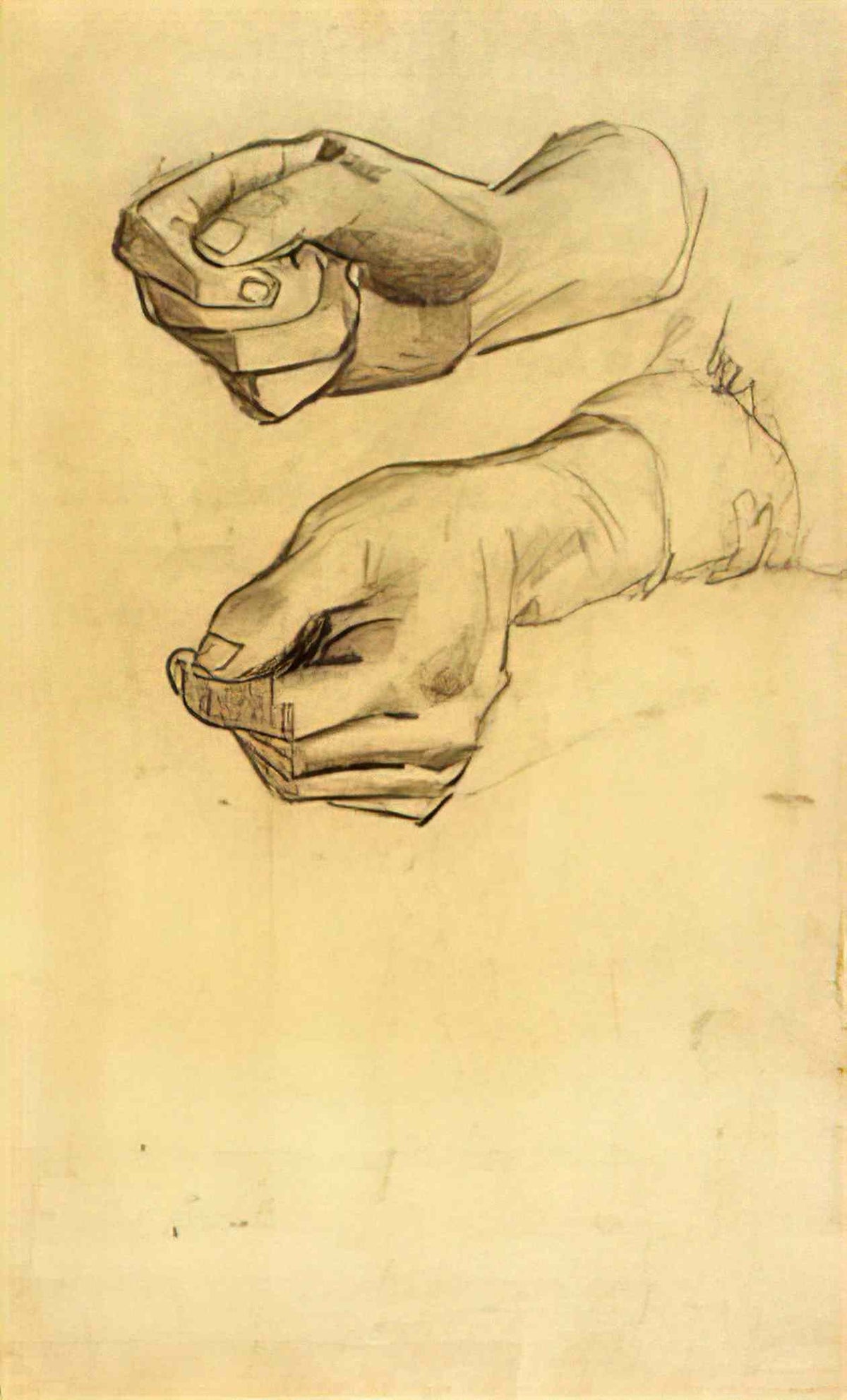 van gogh two hands 2 Art A4 Photo Print