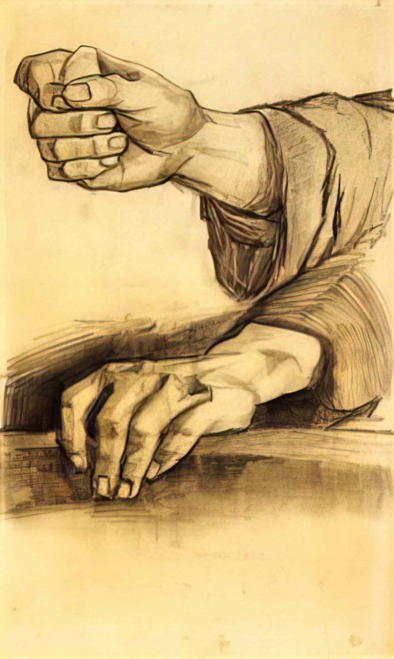 van gogh two hands 3 Art A4 Photo Print