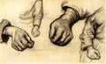 van gogh two hands and two arms Art A4 Photo Print