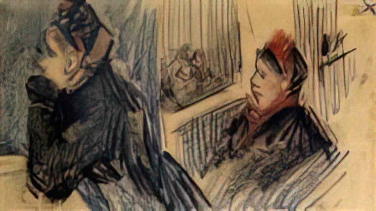 van gogh two women in a balcony box 1885 Art A4 Photo Print