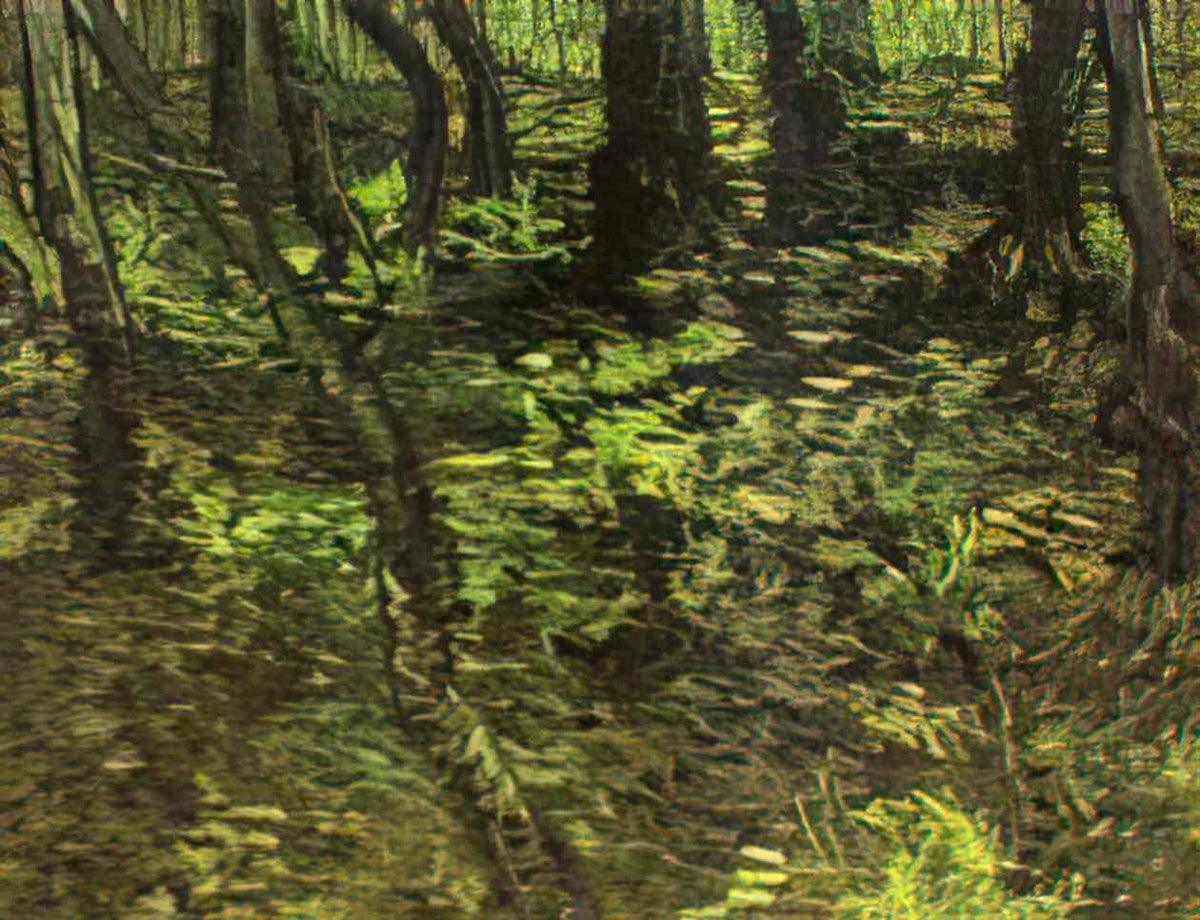 van gogh undergrowth with ivy 1889 Art A4 Photo Print