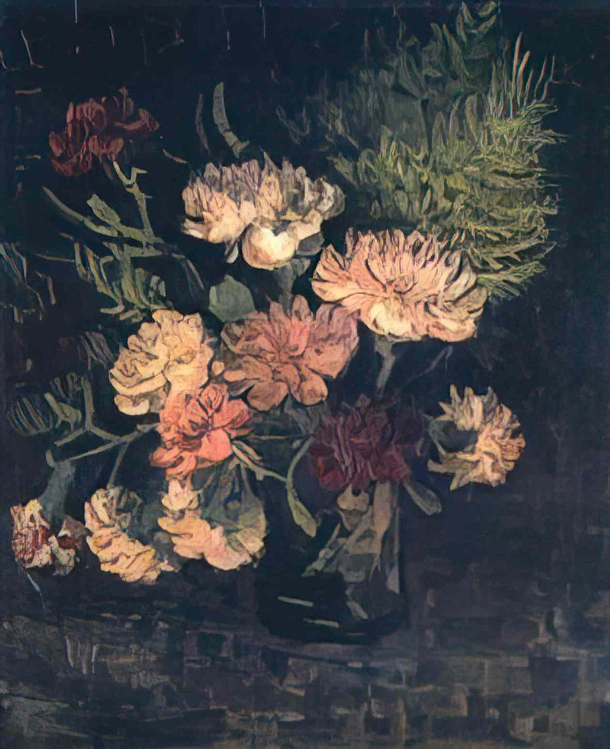 van gogh vase with carnations 1886 1 Art A4 Photo Print