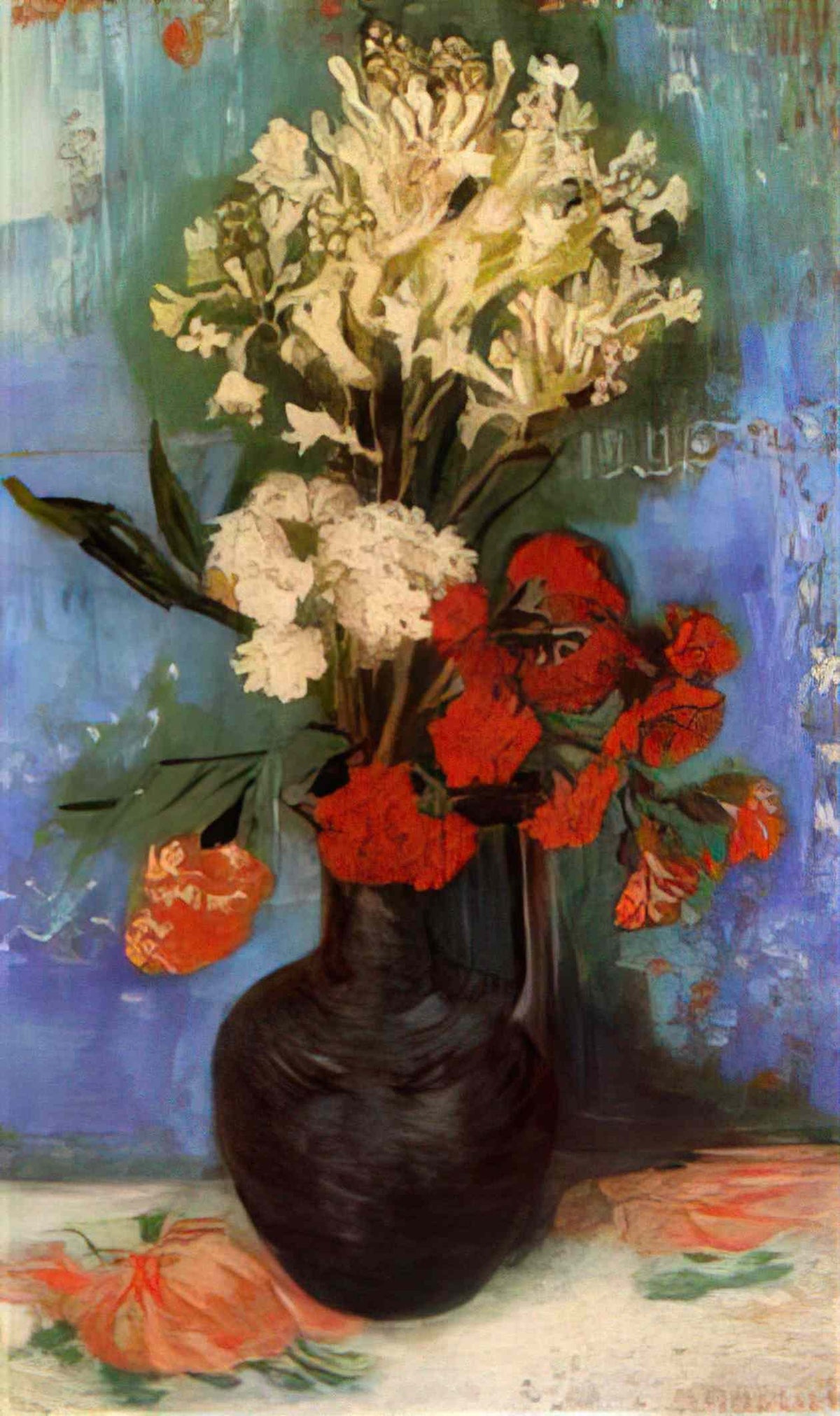 van gogh vase with carnations and other flowers 1886 Art A4 Photo Print