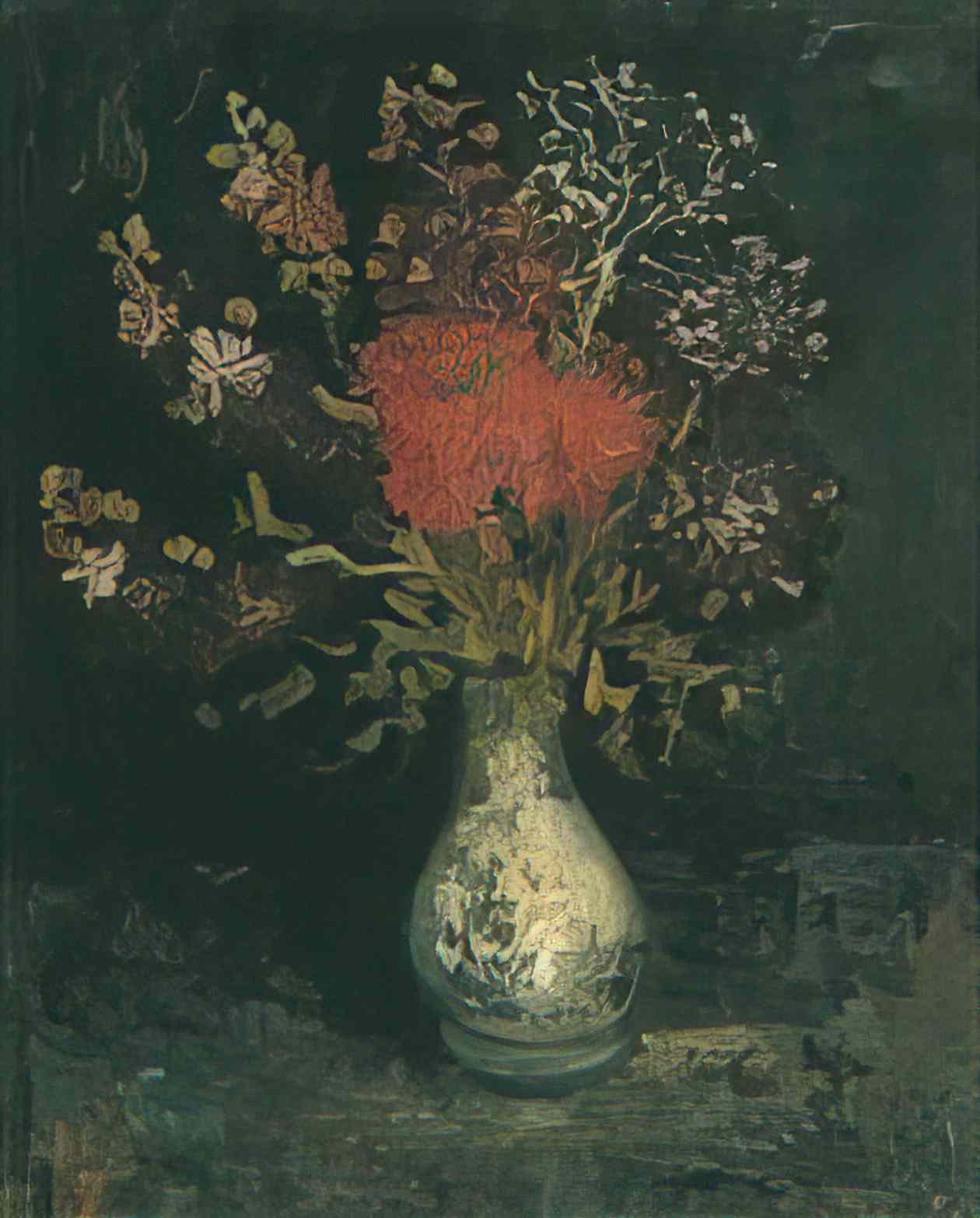 van gogh vase with flowers Art A4 Photo Print