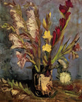 van gogh vase with gladioli 1886 Art A4 Photo Print