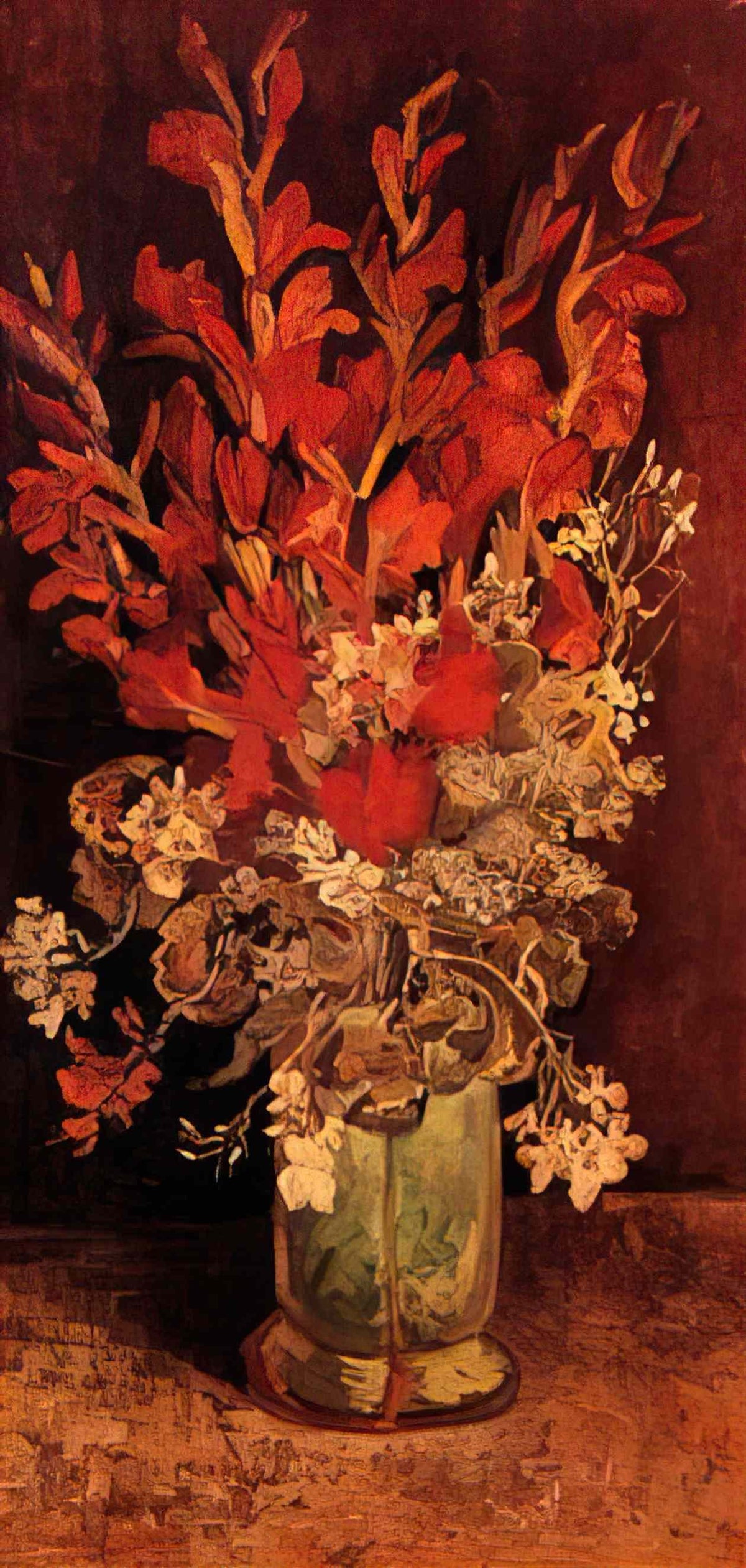 van gogh vase with gladioli and carnations 1886 Art A4 Photo Print