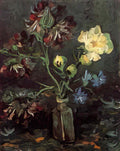van gogh vase with myosotis and peonies 1886 Art A4 Photo Print