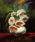 van gogh vase with peonies 1886 Art A4 Photo Print