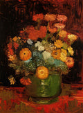 van gogh vase with zinnias 1886 Art A4 Photo Print