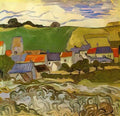 van gogh view of auvers 1890 Art A4 Photo Print