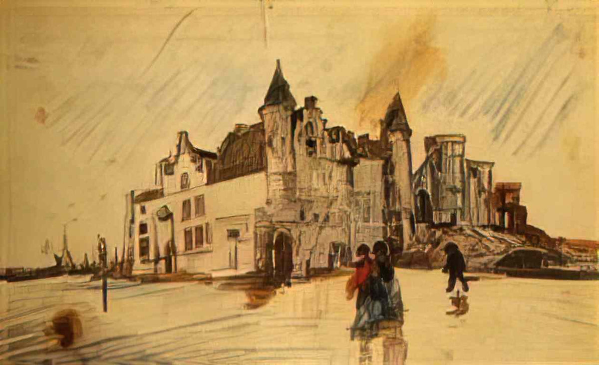 van gogh view of het steen 1885 Art A4 Photo Print