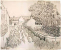 van gogh village street 1890 Art A4 Photo Print