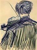 van gogh violinist seen from the back 1887 Art A4 Photo Print