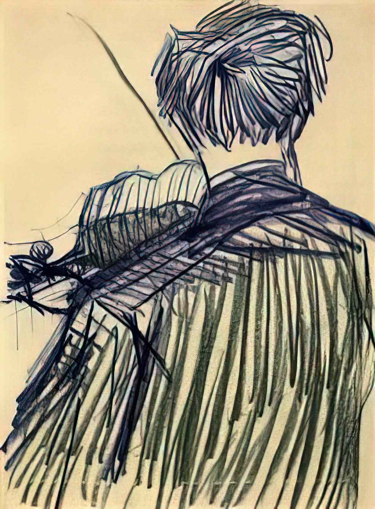 van gogh violinist seen from the back 1887 Art A4 Photo Print