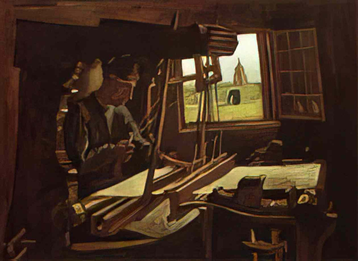 van gogh weaver near an open window 1884 Art A4 Photo Print