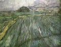 van gogh wheat field in rain 1889 Art A4 Photo Print