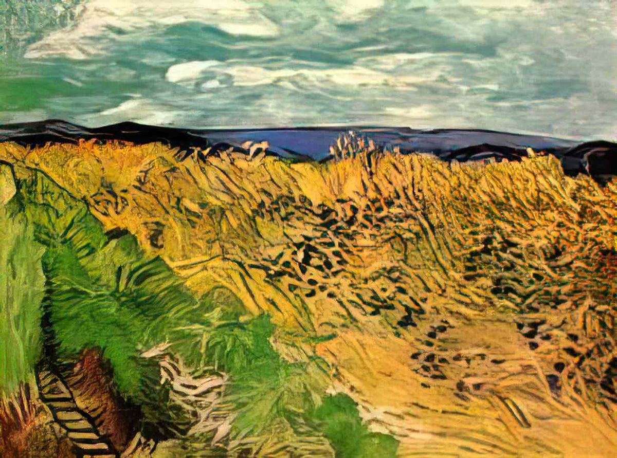 van gogh wheat field with cornflowers 1890 Art A4 Photo Print