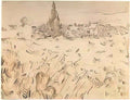 van gogh wheat field with cypresses Art A4 Photo Print