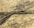 van gogh wheat field with sun and cloud 1889 Art A4 Photo Print
