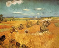 van gogh wheat stacks with reaper 1888 Art A4 Photo Print