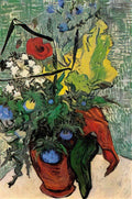 van gogh wild flowers and thistles in a vase 1890 Art A4 Photo Print