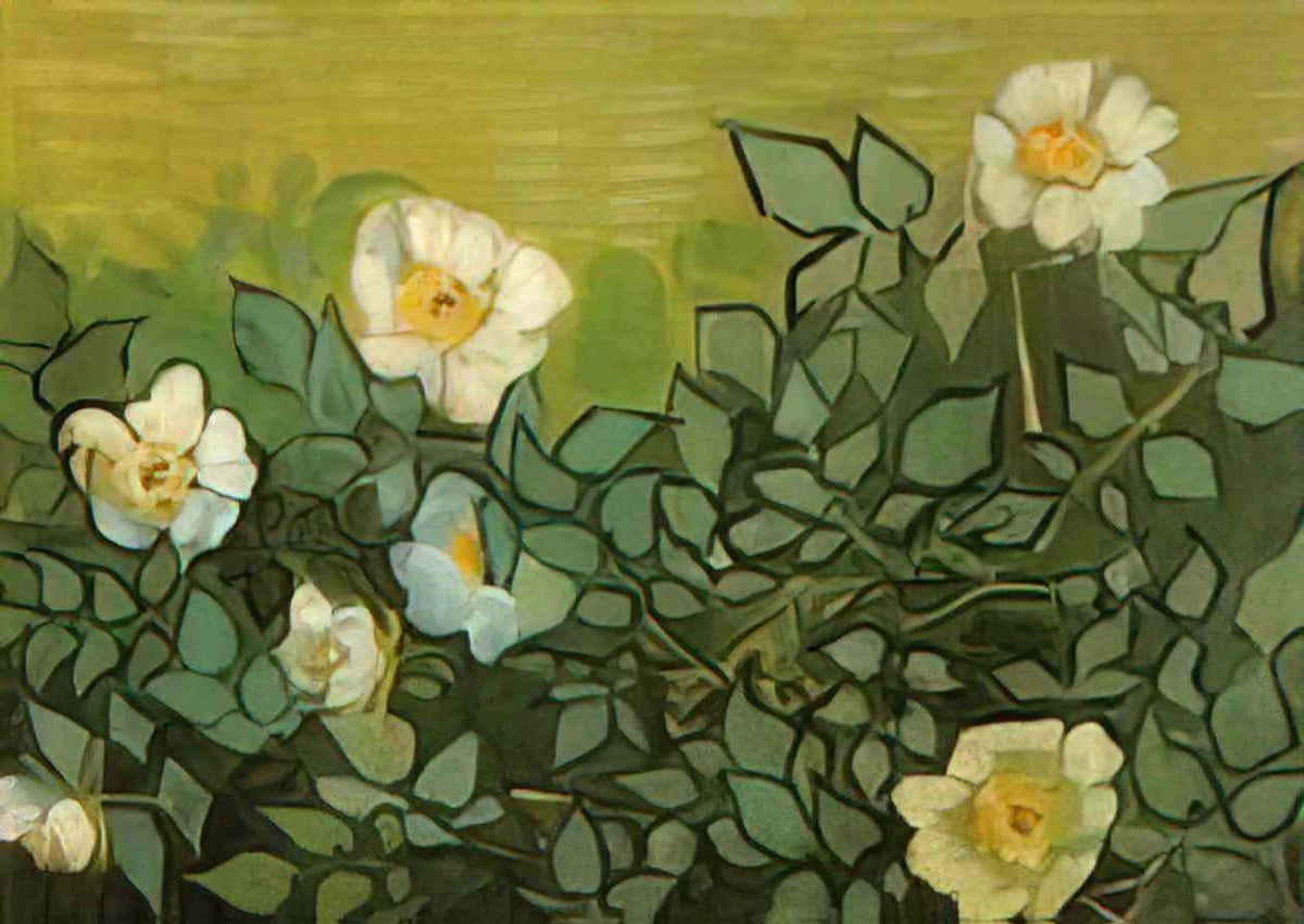 van gogh wild roses 1890 Art A4 Photo Print