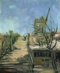 van gogh windmill on montmartre 1886 Art A4 Photo Print