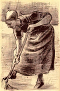 van gogh woman digging 1883 Art A4 Photo Print