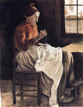 van gogh woman sewing 1881 1 Art A4 Photo Print