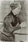 van gogh woman with folded hands half length 1883 Art A4 Photo Print